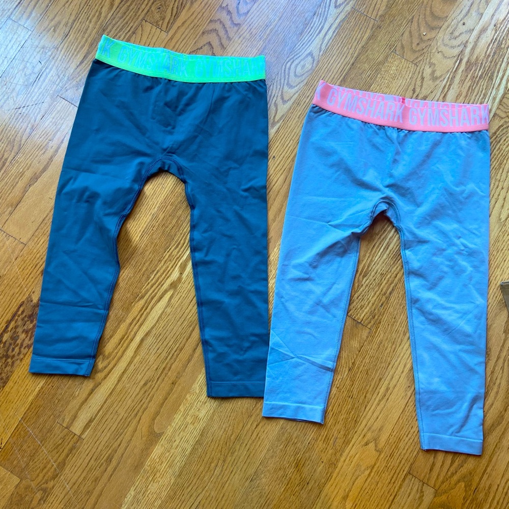 TWO Never Been Worn Gym Shark Leggings